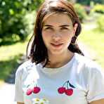 First pic of XXX Zhenya Mille flaunts her slender body with small tits as she poses in the forest.met art teen porn 19