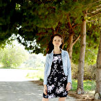 First pic of XXX Alice May flaunts her slender, naked body as she playfully poses outdoors.met art elle 19