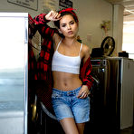 First pic of Dominique Gabrielle in Denim Shorts