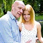 First pic of Lucky bald old man receives a.. at Teen Sex Pic