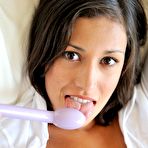 Fourth pic of Toy Banging Latina Beauty