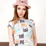 Second pic of Beautiful angel shows off her amazing and cute naked body in various poses while laying on her bed. pics