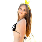 Second pic of Watch as this mind blowing and breath taking model gets off her jeans shorts and shows her shaved twat. pics