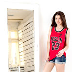 First pic of This incredible brunette is spreading her long legs with immense passion as she has that pink teen pussy ready for action. pics