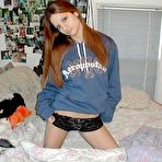 First pic of Hot brunette chick playing with a dildo pics