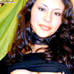 Third pic of Nice girl showing you her average-sized breasts and her hairy pussy pics