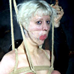 Second pic of SexPreviews - Cherry Torn busty blonde is rope tied for spanking by lezdoms