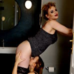 Second pic of These naughty old and young lesbians seduce eachother