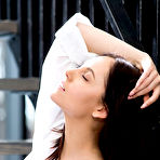 Fourth pic of Nude Sade Mare seduce and teases with her gorgeous assets by the stairs
