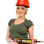 First pic of Jodie Gasson Construction Babe Pinup for PinupWOW - Cherry Nudes