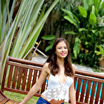 First pic of Nude Hilary C strips on the bench as she displays her tight body.