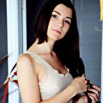 First pic of Nude Newcomer Hayli Sanders flaunts her nubile body and small pussy on the chair.