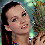 Second pic of Nude Iva strips in the kitchen as she flaunts her petite body.