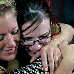 Fourth pic of SexPreviews - Dia Zerva busty blonde is bound in rope on high heels and made to cum by lezdom Sister Dee