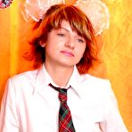 First pic of Wonderful cutie taking off her college-uniform and playing with her little lovely tits gallery