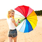 Third pic of This petite teen blonde has her perfect little twat ready to have the sexiest beach walk in history. gallery