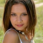 First pic of Lusty chick Lina G bends over outdoor and invites you to feel the aroma of her nude holes