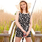 Second pic of Nude Dominika Jule shows off her delectable, creamy body as she poses outdoors.