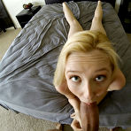 First pic of First class blowjob from an beautiful blonde teen Samantha Rone