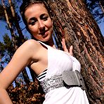 Third pic of Hottest A naked teenage chick masturbating in the woods with a toy by ShavedTeenGirls.com