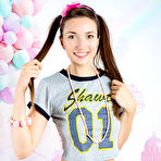 Second pic of Hottest Extremely sexy skinny and sexy brunette teen model starts to slowly undress and show us her small boobies. by ShavedTeenGirls.com