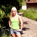 First pic of Hottest A pretty blonde playing with herself on the road in the nude by ShavedTeenGirls.com