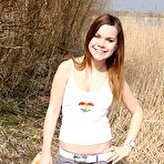 First pic of Hottest Very horny cutie fondling her pussy outside in the bushes by ShavedTeenGirls.com