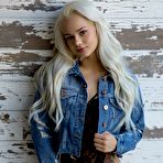First pic of Stunning blonde Elsa Jean shows us her small boobs and petite body