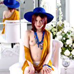 Third pic of Skinny Redhead in Sheer Underwear