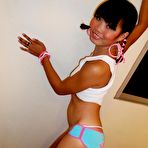 Third pic of Thai pigtail cutie stripping then sucking and fucking
