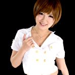 First pic of Short-haired teen in white stockings Kaede Oshiro is about to get fingered HARD