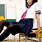 Third pic of Schoolgirl Uta Kohaku gives a stunning footjob to her horny-ass teacher