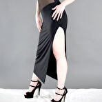 First pic of Dress-wearing classy seductress Ryu Enami using her feet to get this dude to cum