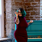 Third pic of Galda Lou Purple Dress Nothing But Curves - Curvy Erotic
