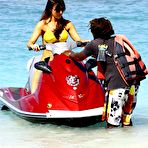 First pic of Lizzie Cundy in yellow bikini in Barbados