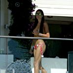 Fourth pic of Elisabetta Gregoraci topless on a balcony in Porto Cervo