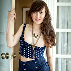 Fourth pic of Ulia sensually poses in the balcony as she bares her unshaven pussy. naked