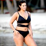 First pic of Ashley Graham in black bikini during photoshoot