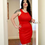 First pic of Housewife Lucia Love stuffing panties inside hot pussy