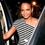 Fourth pic of Christina Milian boobs with pasties under see through outfit at Catch in West Hollywood
