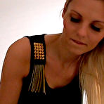 Third pic of Having got heavily drilled the long haired blonde Mia Angel is getting cum on her skin