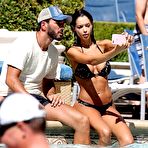 Third pic of Nabilla Benattia areola slip in and ass in black bikini