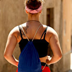 First pic of Sera Rossini in Red Leggings