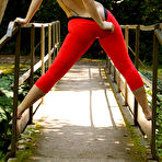 Third pic of Sera Rossini in Red Leggings