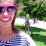 First pic of Picking up a wild brunette teen for public sex