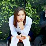 Fourth pic of 			Grandpa is watching teen brunette babe being hotly fucked at bus stop - 18TUBE.XXX
		