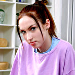 Third pic of Petite small titted girl Sophie Strauss lets you take a look at her neat pussy