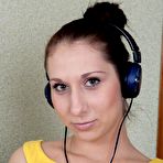 First pic of Baby squeezes her big jugs and spreads her lady fur