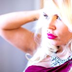 First pic of Big titted blonde in stockings demonstrates sex passion sucking and fucking the rod