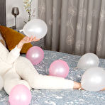 First pic of Beauty posing on her bed